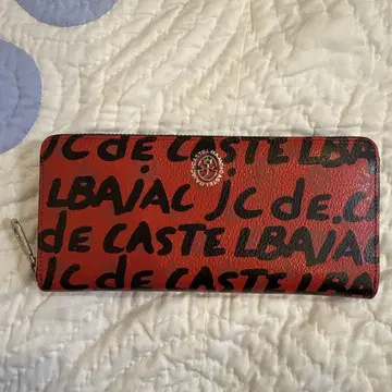 JC de CASTELBAJAC 남성용 장지갑 레드/블랙