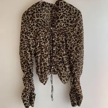 레오파드 셔링 블라우스 LEOPARD / 사이즈 7/17까지
