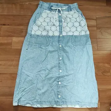 메르시보쿠 롱 데님 스커트