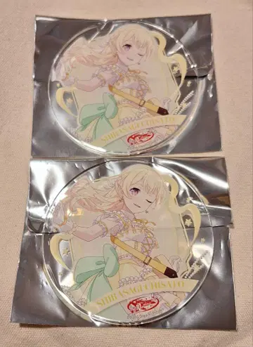 뱅드림 시라사기 치세 아크릴 코스터 2개 애니메이트 그라테