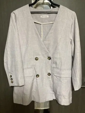 natural couture 얇은 퍼플 테일러드 자켓