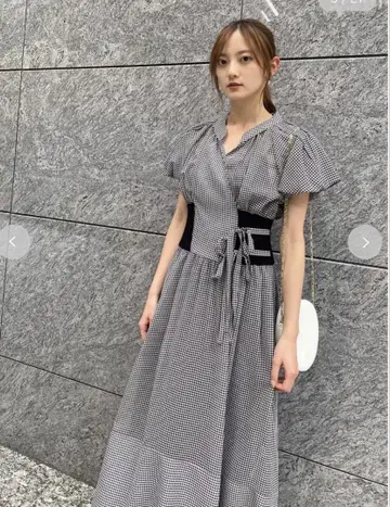 SNIDEL 깅엄 체크 원피스