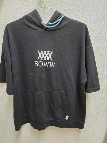 B.O.W.W. 블랙 후드 부착 후드티 3L