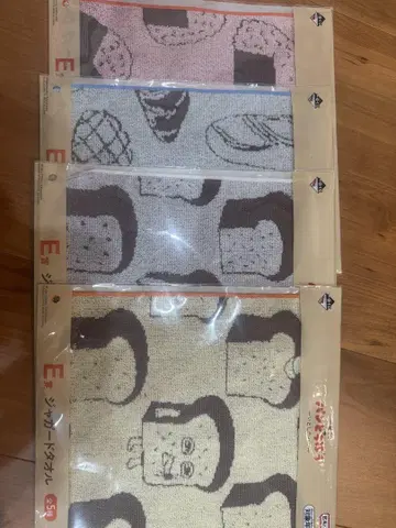 빵 도둑 E상 자카드 타월 4장 세트