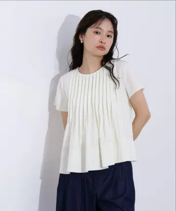 N. Natural Beauty Basic 턱이 있는 블라우스