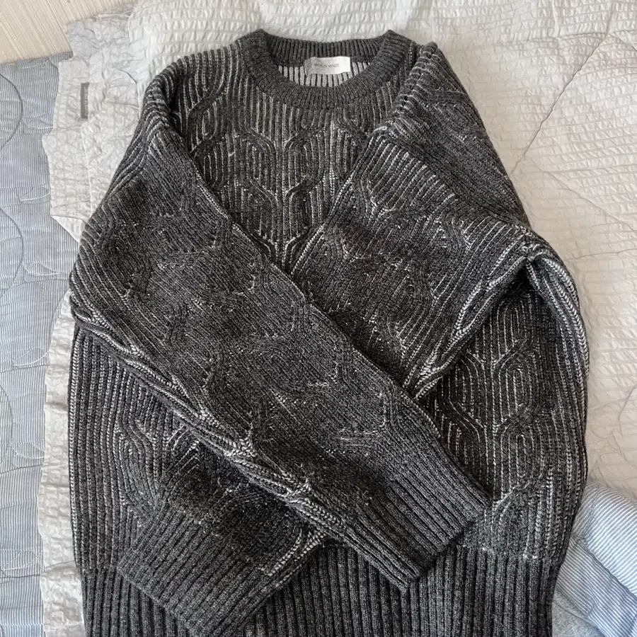 【MAISON MINED】22FW★ MIXED BOUCLE KNIT LONG SLEEVE MAISON MINED | 메종미네드 Maison Mined Boucle Long Sleeve