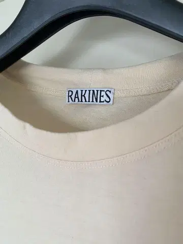 RAKINES 베이지 코튼 티셔츠
