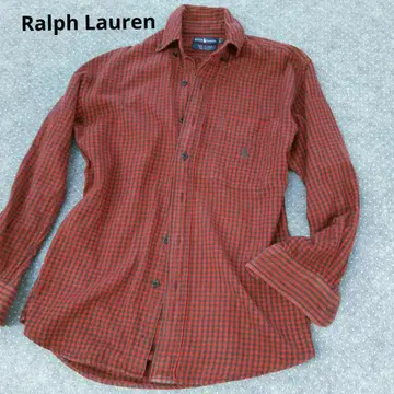 [빈티지] Ralph Lauren 빨검 체크 긴팔 셔츠 S