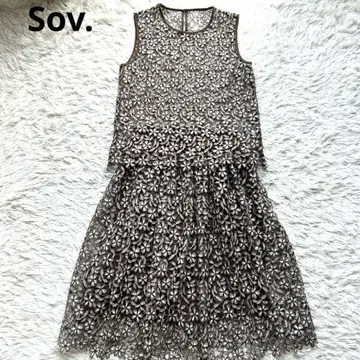 Sov. 꽃무늬 자수 레이스 셋업 상하의 36