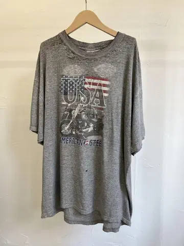 USA 바이크 디자인 티셔츠 보로