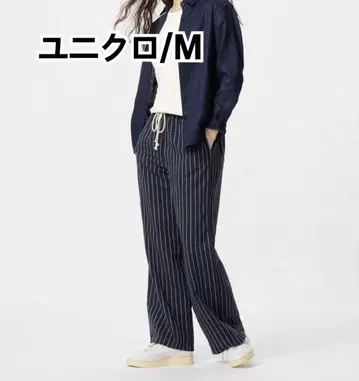 새상품/유니클로/린넨 블렌드 이지 팬츠/M
