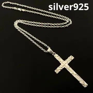 silver925 크로스 목걸이 21.8g
