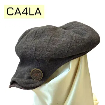 새상품급! CA4LA 다크 브라운 헌팅 캡 와이어 성숙 캐주얼