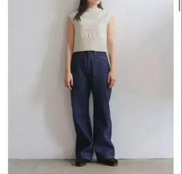 DRY COTTON KNIT VEST 아이보리 사이즈 1 미착용