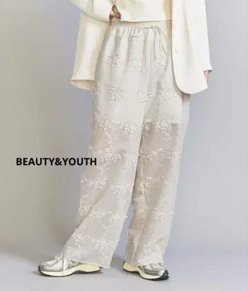 BEAUTY&YOUTH 셀룰로오스 나일론 자수 팬츠