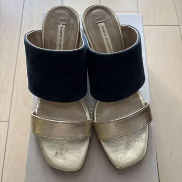 FABIO RUSCONI 네이비 골드 뮬
