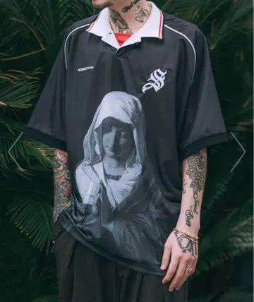 SUBCIETY 그래픽 피케 셔츠 SAMURAI jersey top