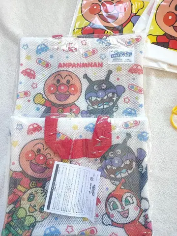 호빵맨 교통안전 캐러밴 호빵맨 토트백 세탁망 가방