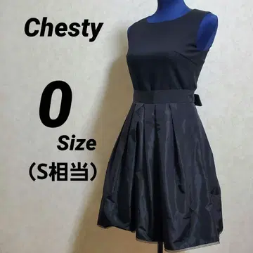 체스티 플레어 원피스 블랙 리본 포함 S 사이즈 상당