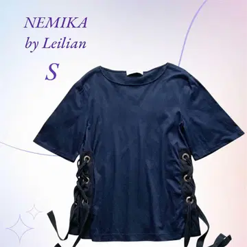 NEMIKA 네미카 레이스업 반팔 티셔츠 크루넥 레리안