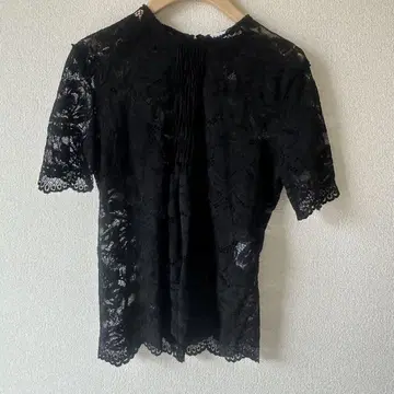 rabanne 레이스 상의 블랙