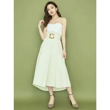아지메 디자인 스커트 (아이보리)