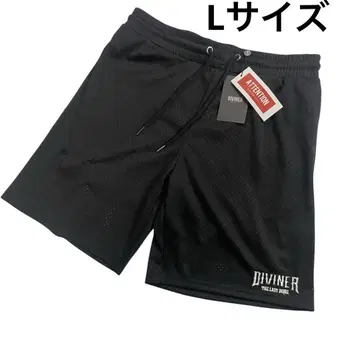 미사용 택 포함 DIVINER 블랙 L 메쉬 팬츠 숏팬츠