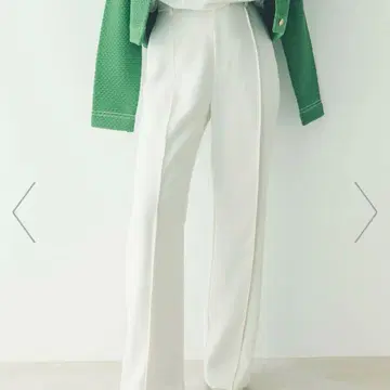 anuans 더블 새틴 스트레이트 팬츠 에크루