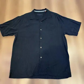 Tommy Bahama 실크 셔츠 오픈 카라 셔츠 반팔 셔츠 야자수 패턴
