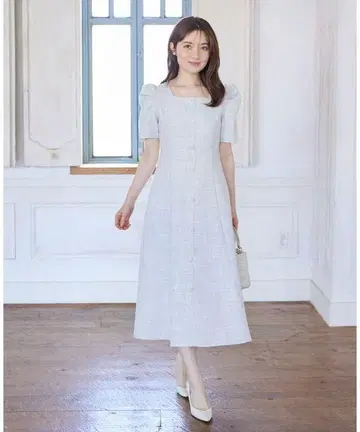 토코 클로젯 파워 숄더 썸머 트위드 원피스