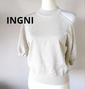 INGNI 잉그 라메 골드 모크넥 탑 아지메