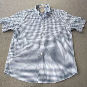 L.L.Bean 체크 무늬 반팔 셔츠