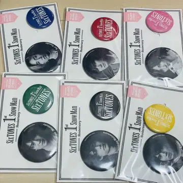 SixTONES 캔뱃지 6개 세트