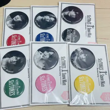 SixTONES 캔뱃지 6개 세트