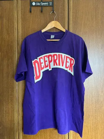 DEEP RIVER 로고 티셔츠 XL 보라색