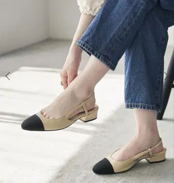 LE TALON 3.5cm 콤비 슬링백 24cm