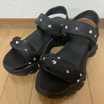 RANDA 패딩 벨트 스포츠 샌들 블랙