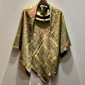 ETRO 에트로 페이즐리 무늬 대형 스톨 숄 머플러 울