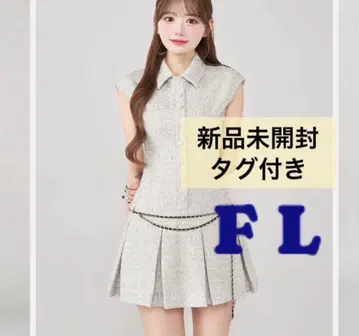 택 포함 새상품 darich 다리치 체인 벨트 트위드 미니 원피스 FL