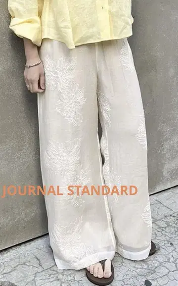 새상품 JOURNAL STANDARD 시어 레이스 레이어드 팬츠