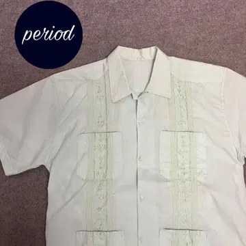 P2168 GUAYABERA 구제 의류 트로피컬 쿠바 셔츠