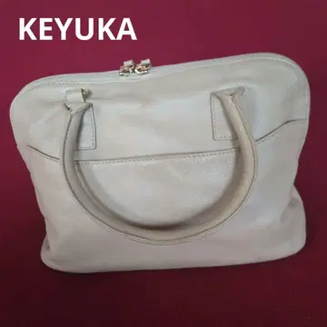 KEYUKA 크림색 가죽 핸드백