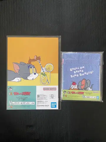 제일복권 톰과 제리 복조리 파우치, 포스터, 스티커 2종 세트