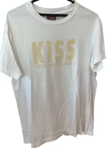 90s W&LT 화이트 티셔츠 KISS THE FUTURE!