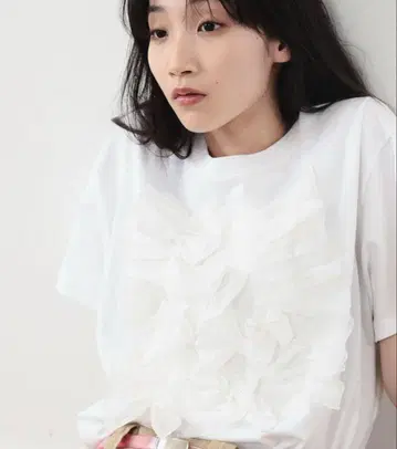 택 포함 새상품! TORI-TO 빔즈 보이 리본 아플리케 티셔츠