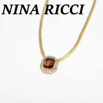 새상품급 NINA RICCI 니나리치 색석 스톤 골드 목걸이