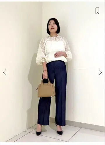 ballsey 도트 무늬 쉬폰 블라우스 미사용 새상품