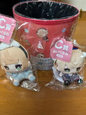 시구레우이쿠지 C상 봉제 인형 2개, 라스트 원 상 쓰레기통 세트
