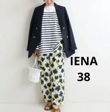 새상품급 IENA 이에나 플라워 프린트 꽃무늬 팬츠 38