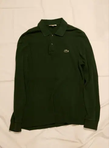 Lacoste 프랑스제 사이즈 4 다크 그린 긴팔 피케 셔츠